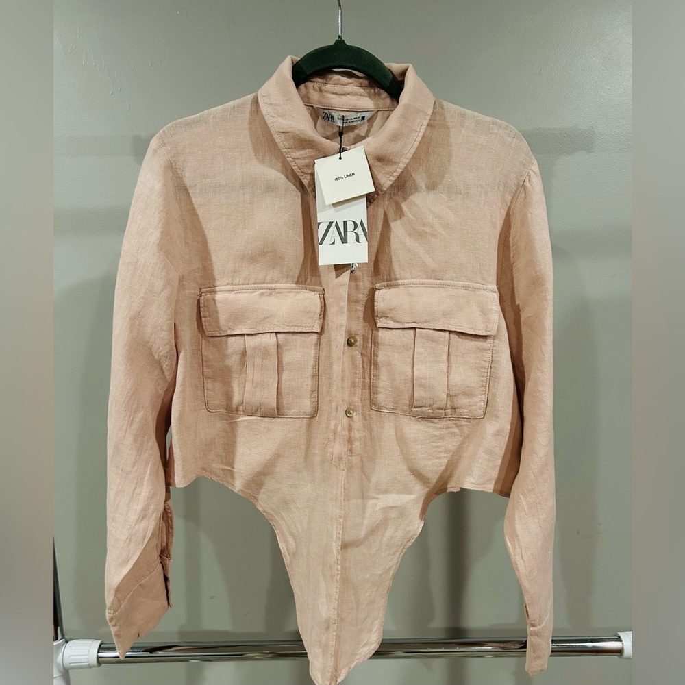 Zara Women's Blush Utility Jacket
